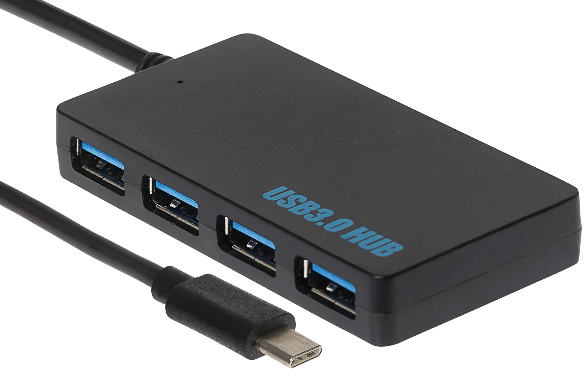 Nikkai USB-C to 4 Port USB-A 3.0 High Speed Portable Hub - Black - Nikkai.co