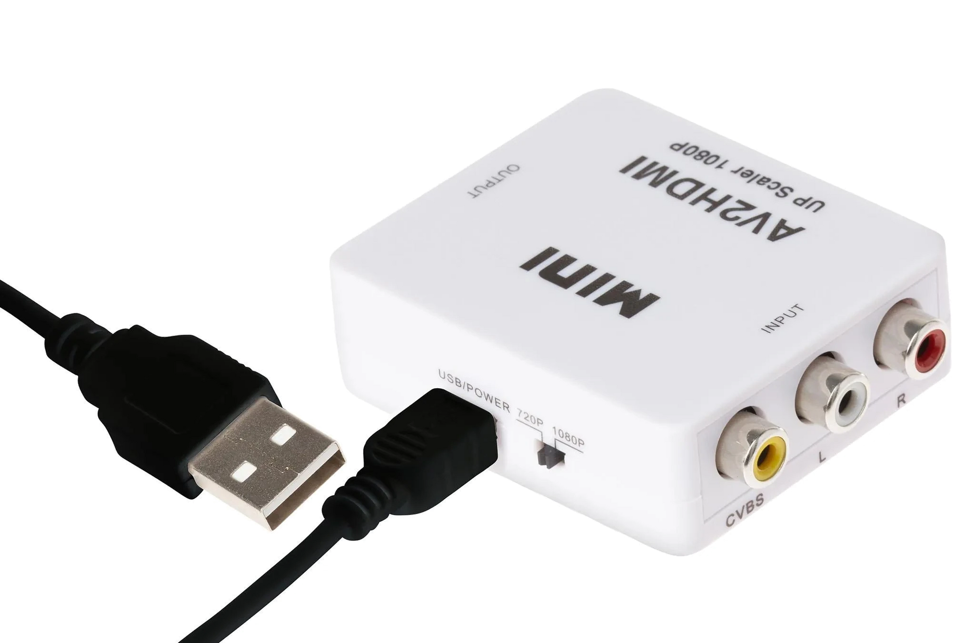 Nikkai RCA Composite to HDMI Converter Adapter - White